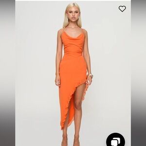 NWT princess polly Azurea Midi Dress Orange